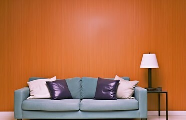 Vibrant Modern Living Room Interior with Sleek Design
