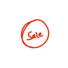 Hand Drawn Circle Sale Sign