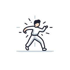Kung fuial arts. kung fu line icon. vector illustration