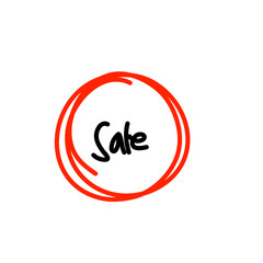 Hand Drawn Circle Sale Sign