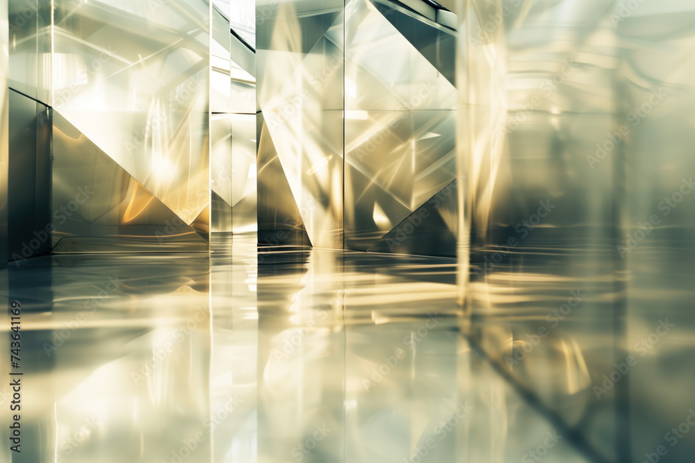 Poster abstract background with reflections and caustics. futuristic background image. created with generat