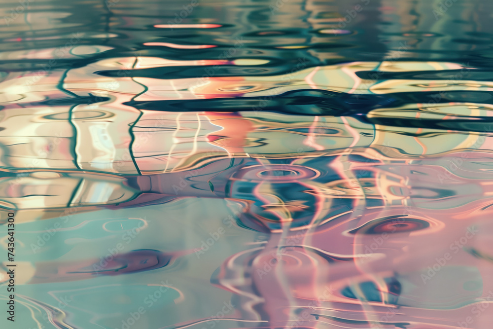 Poster abstract background with reflections and caustics. futuristic background image. created with generat