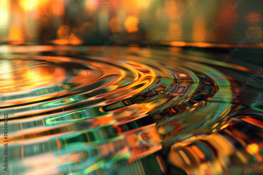 Poster abstract background with reflections and caustics. futuristic background image. created with generat