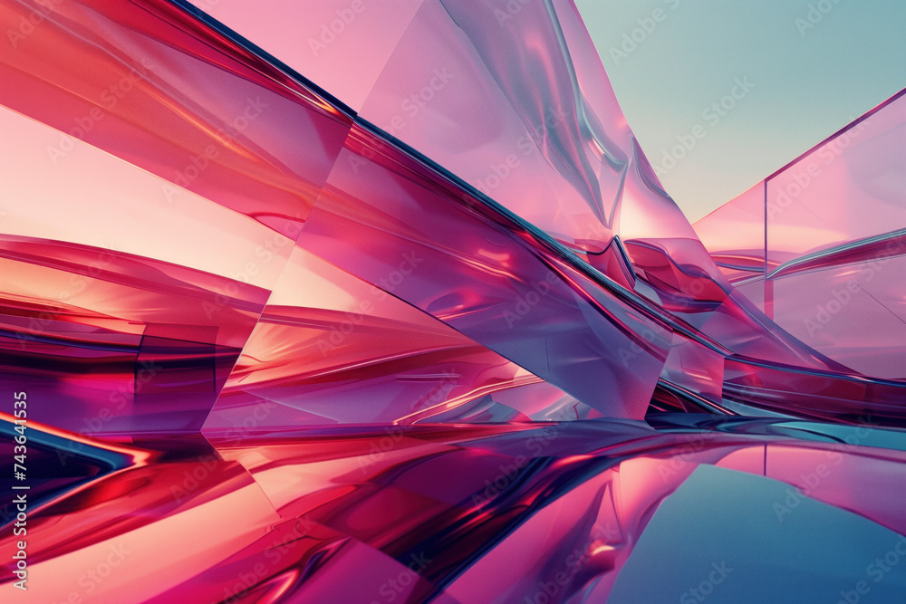 Poster abstract background with reflections and caustics. futuristic background image. created with generat