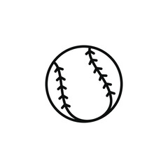 Baseball line icon isolated on transparent background