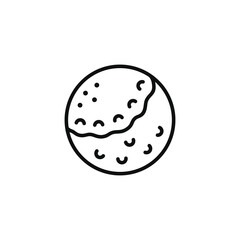 Golf ball line icon isolated on transparent background