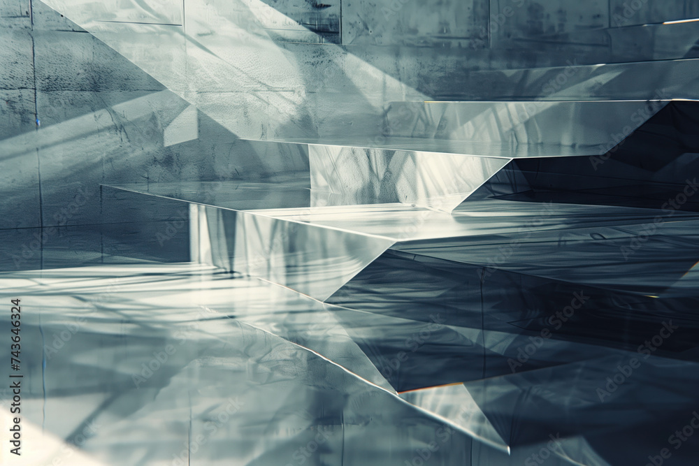 Poster abstract background with reflections and caustics. futuristic background image. created with generat