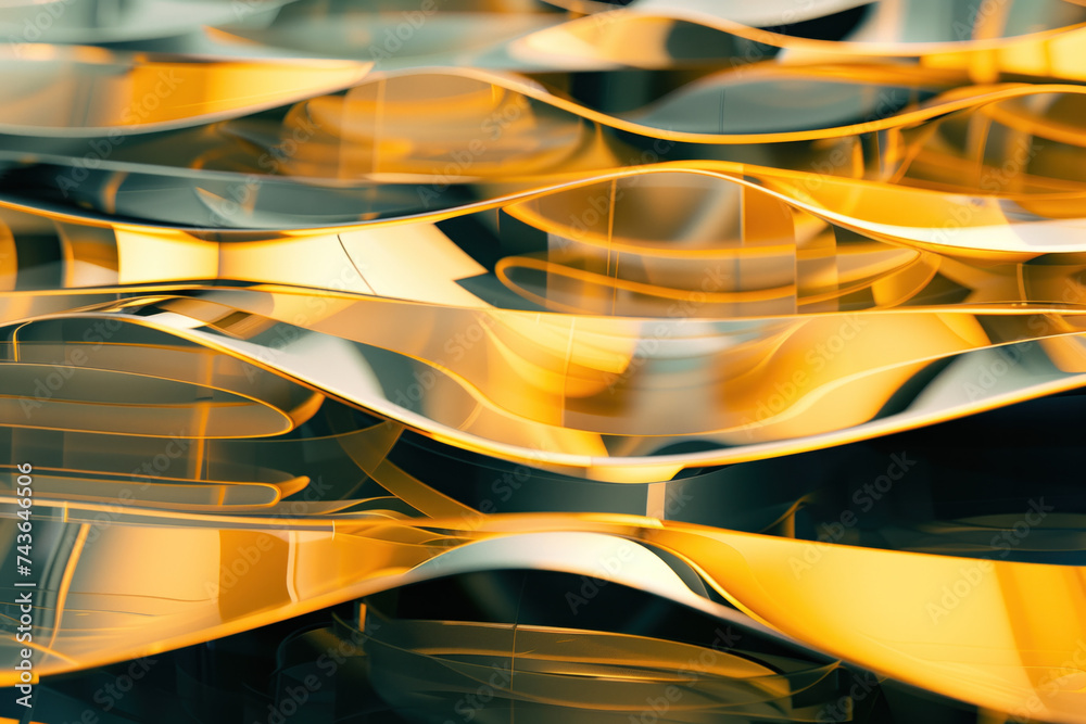 Poster abstract background with reflections and caustics. futuristic background image. created with generat
