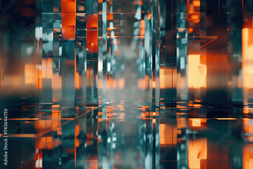 Poster abstract background with reflections and caustics. futuristic background image. created with generat