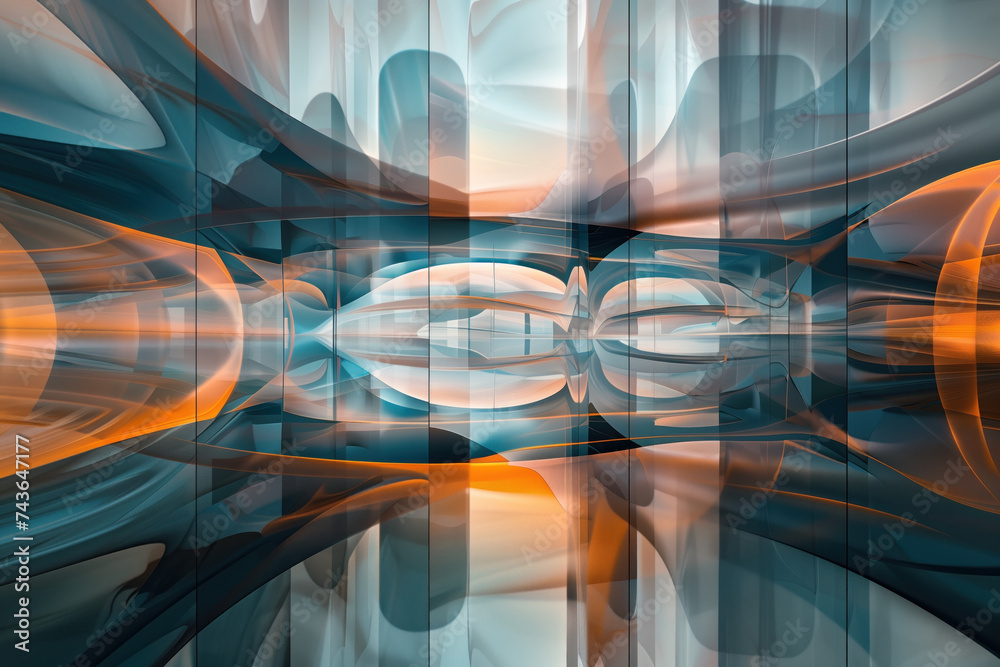 Poster abstract background with reflections and caustics. futuristic background image. created with generat