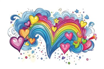 Obraz premium LGBTQ Pride steel blue. Rainbow prop design colorful blue diversity Flag. Gradient motley colored parade route LGBT rights parade festival mesmeric diverse gender illustration