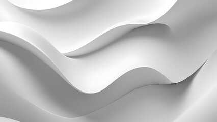  abstract white background, soft, elegant waves in shades of blue and gray, smooth curves and lines