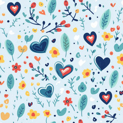 Abstract seamless pattern with vibrant textures, creative wallpaper.Botanical art poster, line drawing with abstract floral shape . Abstract Plant Art Design. 