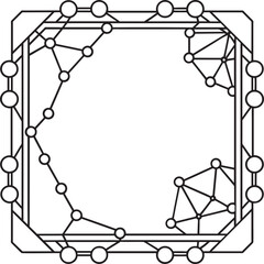 Network connection corner border frame, network connection data corner border frame