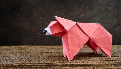 origami paper bear