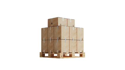 Cardboard Boxes, on transparent background, PNG format