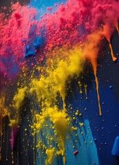 "Vivid Splatter: Bursting with Vibrant Spray Paint Colors"