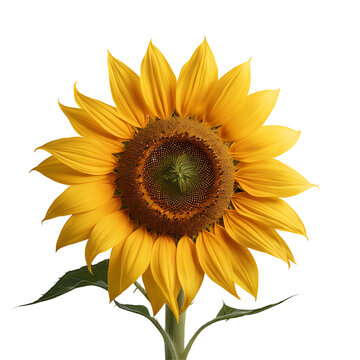 sunflower image isolated on a transparent background PNG photo