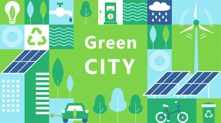 Green city poster