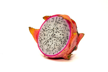 pitaya or dragon fruit isolated on a white background