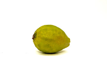 one guava isolated on white background
