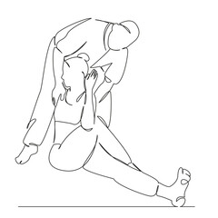 yoga instructor and student