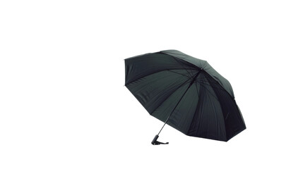black umbrella, on transparent background, PNG format
