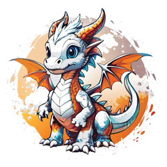 cute dragon illustration