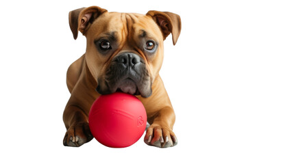 Ball toy for dog, on transparent background, PNG format