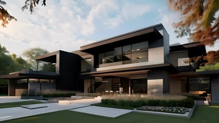 Designed with the principles of Brutalism in mind this residence features a monochromatic color scheme and clean lines making for a bold and modern architectural statement.