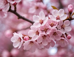 Fototapeta premium Beautiful pink cherry blossom (Sakura) flower