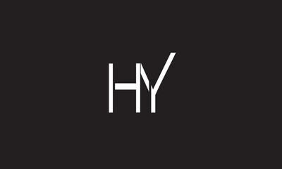 HY, YH, Y , H , Abstract Letters Logo Monogram	