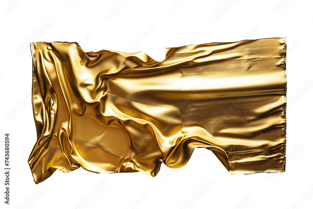 Wall mural empty golden banner isolated on transparent background generative ai