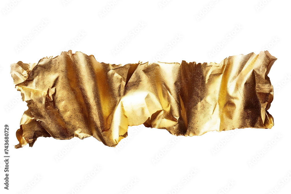 Wall mural empty golden banner isolated on transparent background generative ai