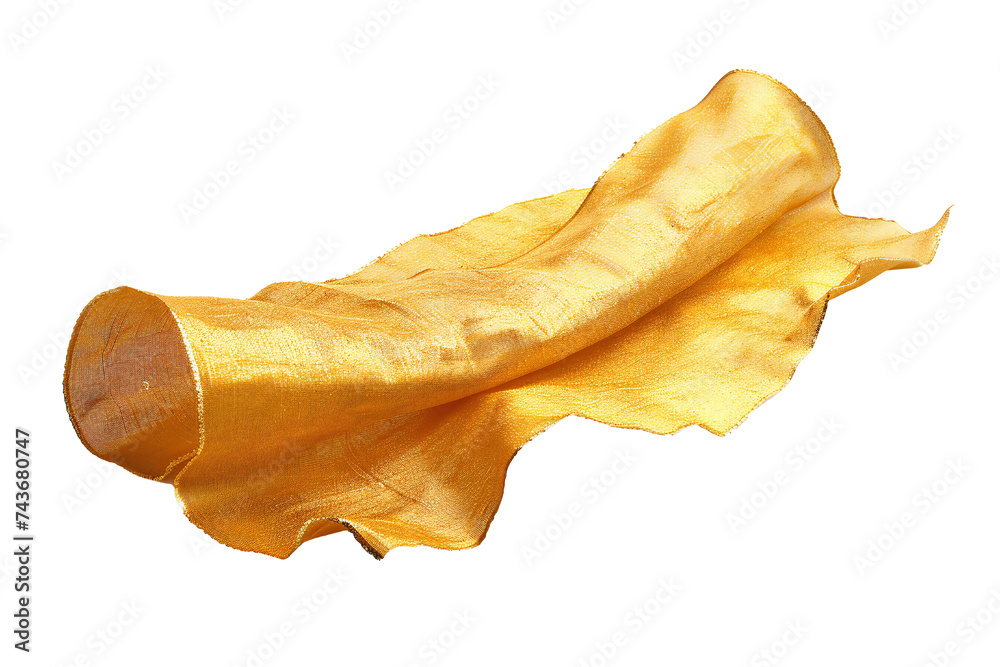 Wall mural empty golden banner isolated on transparent background generative ai