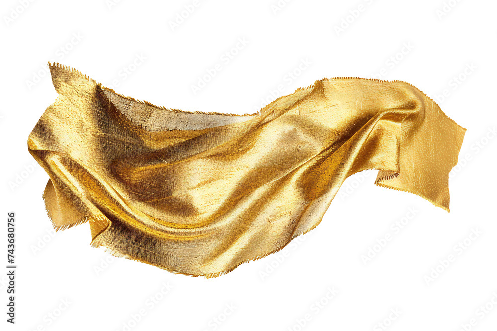 Wall mural empty golden banner isolated on transparent background generative ai