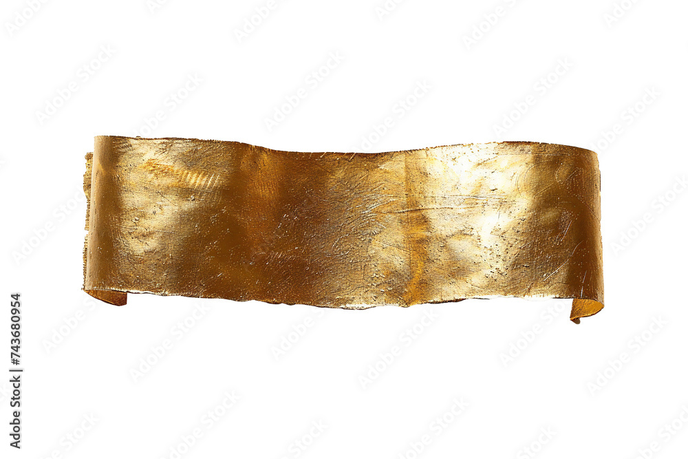 Wall mural empty golden banner isolated on transparent background generative ai