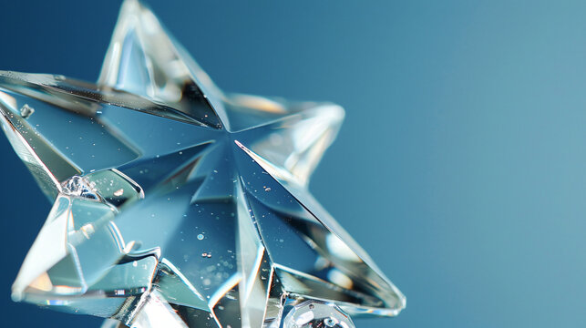 Star-shaped glass crystal award.
