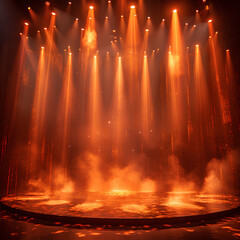 Artistic performances stage light background with spotlight entertainment show