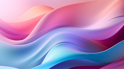 Fluid Pastel Waves Merging in Digital Silk created with Generative AI technology