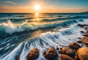 Obraz premium sunset on the beach