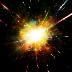 Colorful splash. Background. The elements of this image furnished by NASA. - 743686786