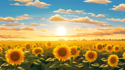Obraz premium Sunflower background, close-up view of intricate spiral pattern of sunflowers