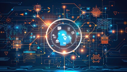 Fototapeta premium Techlonogy background