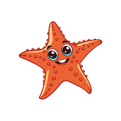 cute starfish cartoon illustration