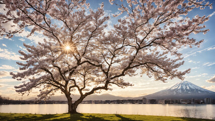 Fototapeta premium generative ai, tree in spring