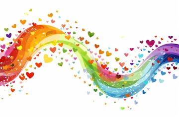 LGBTQ Pride neutrois. Rainbow garnet colorful demisexual diversity Flag. Gradient motley colored lgbtq+ lane LGBT rights parade festival digital art diverse gender illustration