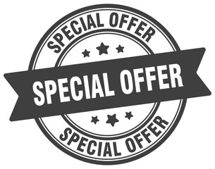 special offer stamp. special offer label on transparent background. round sign