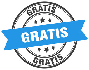 gratis stamp. gratis label on transparent background. round sign