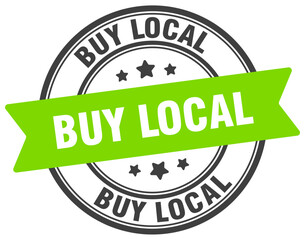 buy local stamp. buy local label on transparent background. round sign